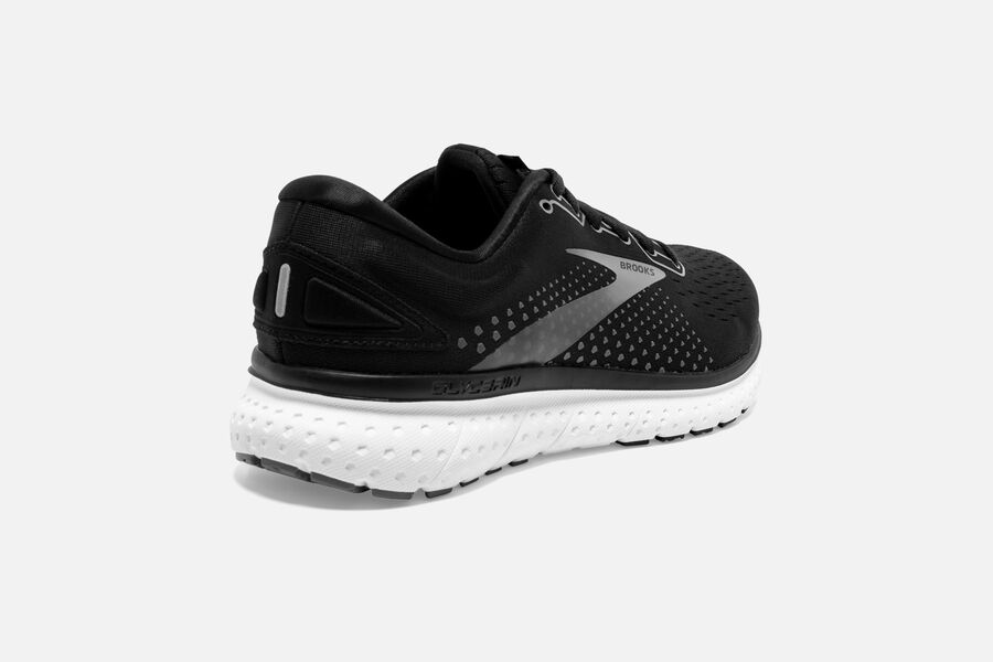 Glycerin 18 Road Brooks Running Shoes NZ Womens - Black/White - WCQUNK-491